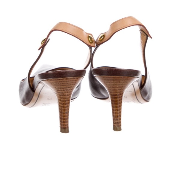 Louis Vuitton Patent Leather Chocolate Slingback - Picture 4 of 12